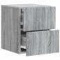 vidaXL Τοίχου Κρεμαστό Κομοδίνο 2 τεμ. Γκρι Sonoma 33 x 34,5 x 40 εκ