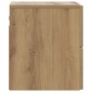 vidaXL Τοίχου Κρεμαστό Κομοδίνο Artisan Δρυς 33 x 34,5 x 40 εκ