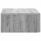 vidaXL Τραπεζάκι Τοίχου Γκρι Sonoma 59 x 34,5 x 17 εκ.