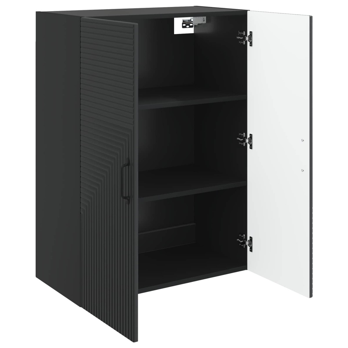 vidaXL Τοίχου Ντουλάπα Μαύρο 66 x 34,5 x 90 εκ Επεξεργασμένο Ξύλο