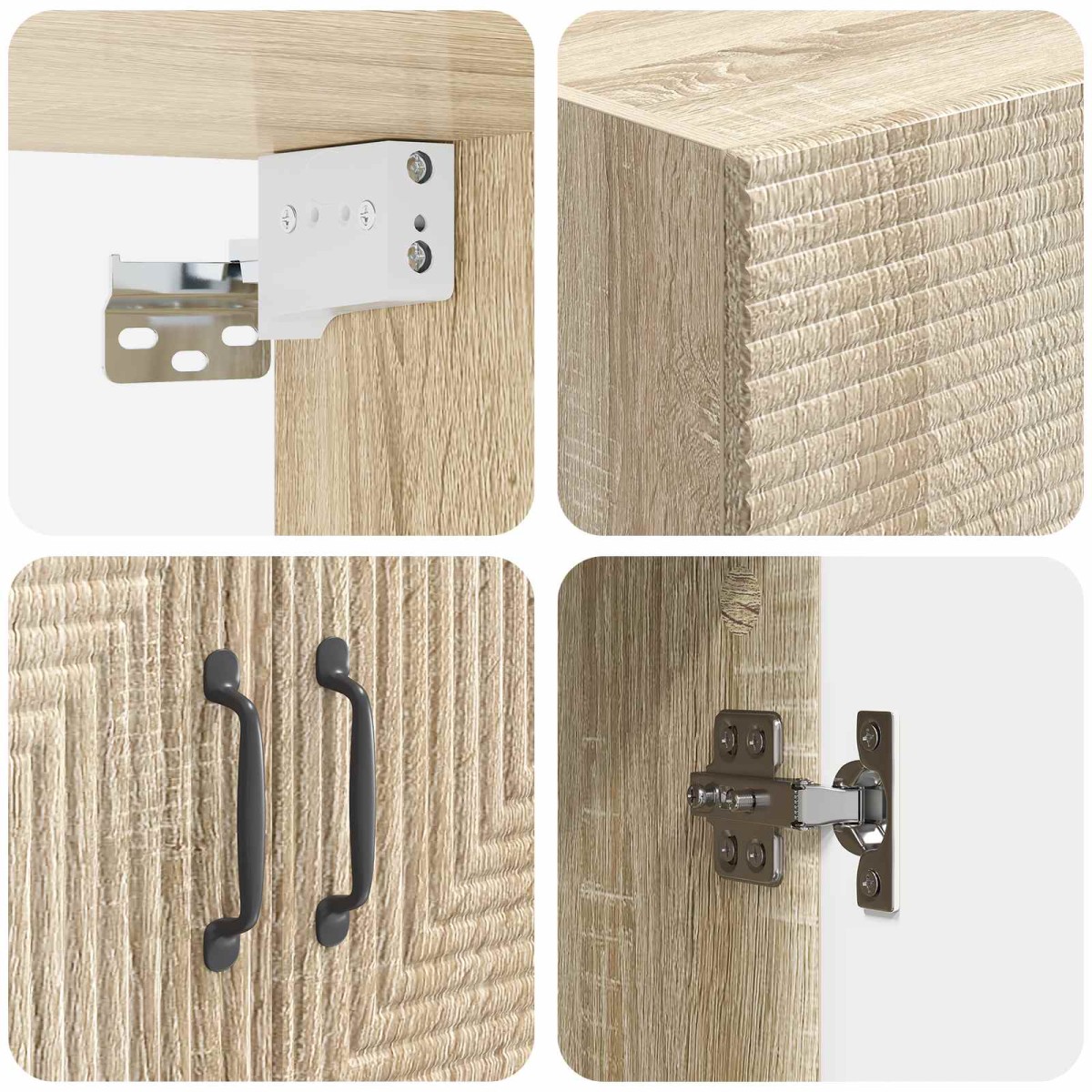 vidaXL Τοίχου Ντουλάπα Sonoma Δρυς 59 x 31 x 60 εκ Επεξεργασμένο Ξύλο