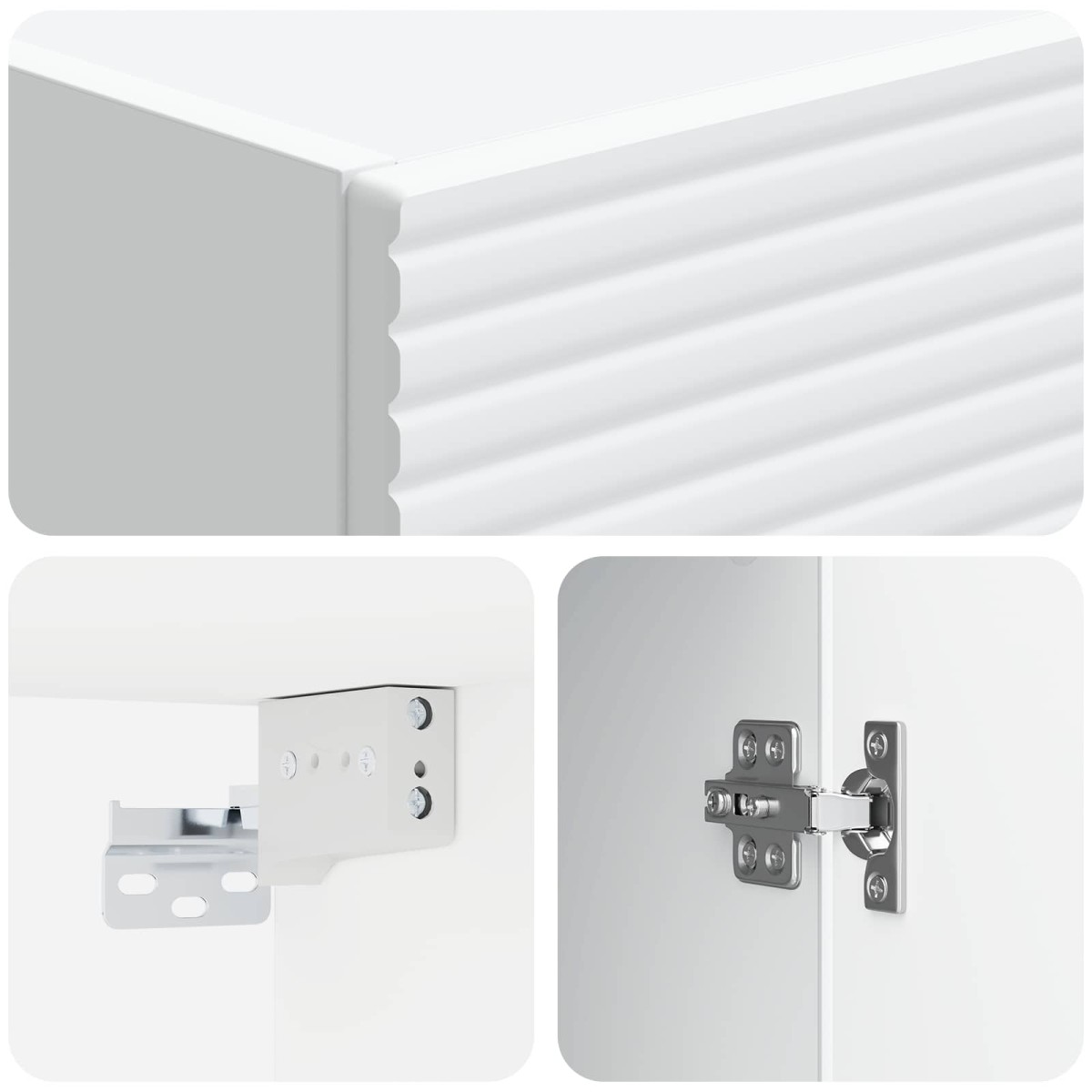 vidaXL Τοίχου Ντουλάπα Λευκό 33 x 34,5 x 90 εκ Επεξεργασμένο Ξύλο