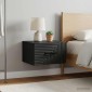 vidaXL Τοίχου Κρεμαστό Κομοδίνο 2 τεμ. Μαύρο 34,5 x 33 x 20 εκ.