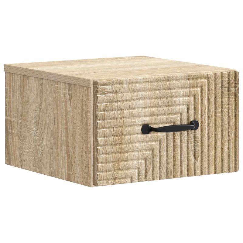 vidaXL Τοίχου Κρεμαστό Κομοδίνο Sonoma Δρυς 34,5 x 33 x 20 εκ.