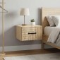 vidaXL Τοίχου Κρεμαστό Κομοδίνο 2 τεμ. Sonoma Δρυς 34,5 x 33 x 20 εκ.
