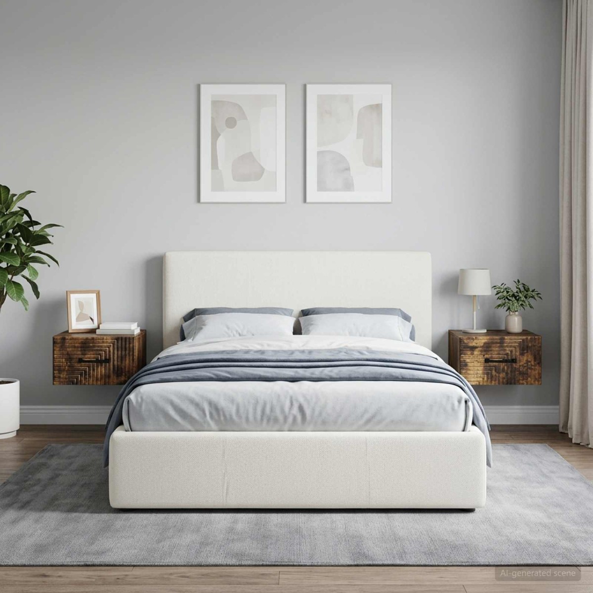 vidaXL Τοίχου Κρεμαστό Κομοδίνο 2 τεμ. Καπνισμένο Ξύλο Δρυός