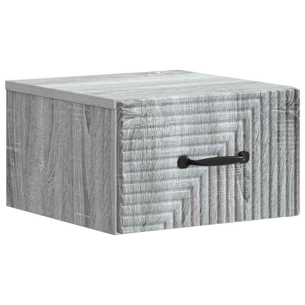 vidaXL Τοίχου Κρεμαστό Κομοδίνο Γκρι Sonoma 34,5 x 33 x 20 εκ.