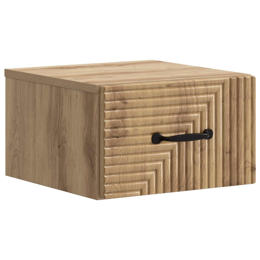 vidaXL Τοίχου Κρεμαστό Κομοδίνο Artisan Δρυς 34,5 x 33 x 20 εκ.