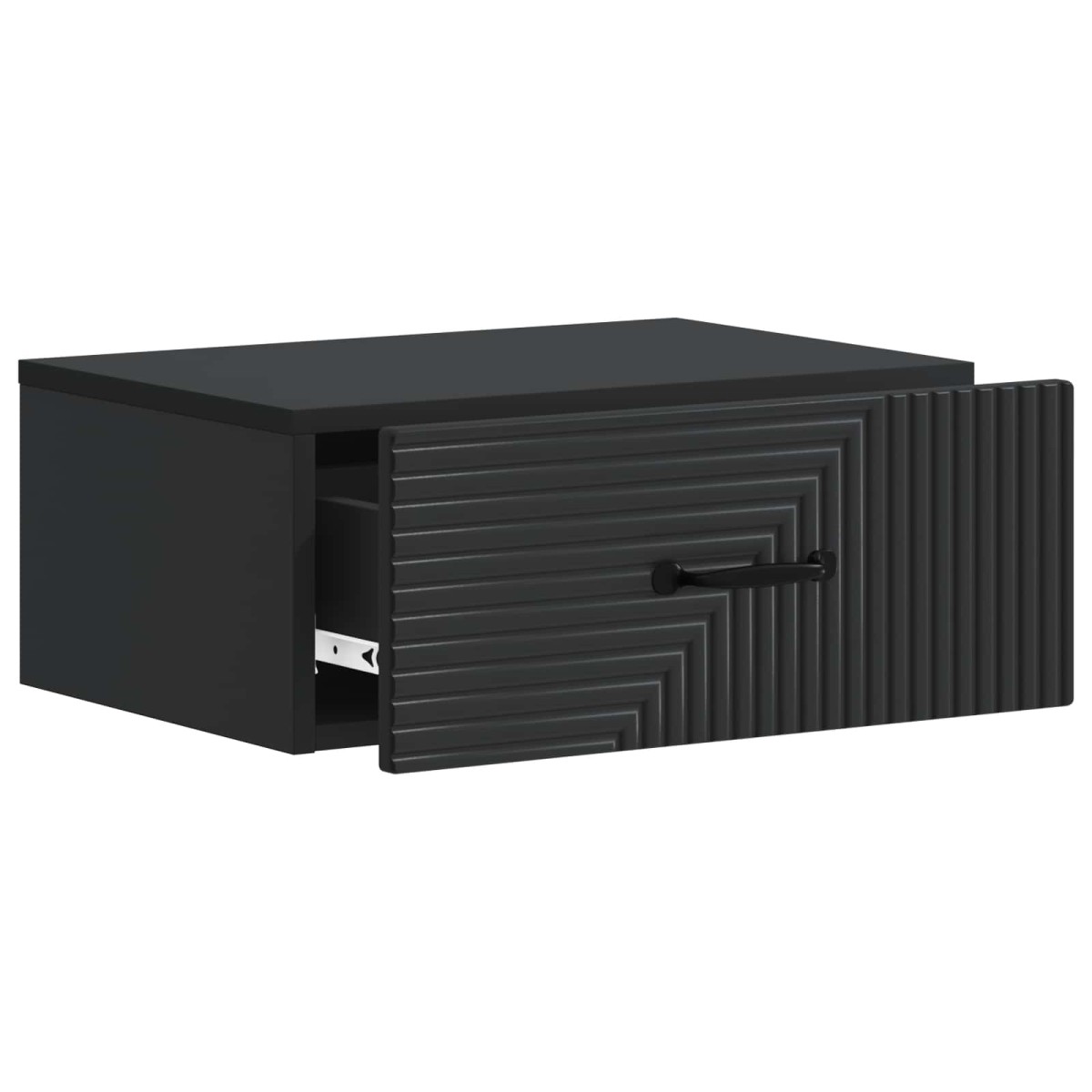 vidaXL Τοίχου Κρεμαστό Κομοδίνο 2 τεμ. Μαύρο 49 x 34,5 x 20 εκ.