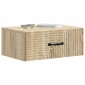 vidaXL Τοίχου Κρεμαστό Κομοδίνο 2 τεμ. Sonoma Δρυς 49 x 34,5 x 20 εκ.