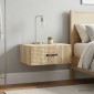 vidaXL Τοίχου Κρεμαστό Κομοδίνο 2 τεμ. Sonoma Δρυς 49 x 34,5 x 20 εκ.