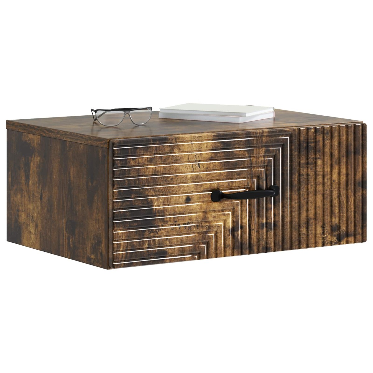 vidaXL Τοίχου Κρεμαστό Κομοδίνο Καπνισμένο Ξύλο Δρυός