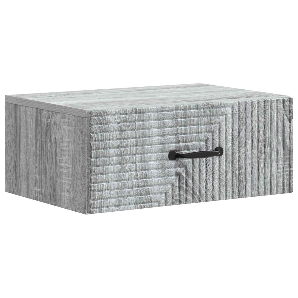 vidaXL Τοίχου Κρεμαστό Κομοδίνο Γκρι Sonoma 49 x 34,5 x 20 εκ.