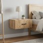 vidaXL Τοίχου Κρεμαστό Κομοδίνο 2 τεμ. Artisan Δρυς 49 x 34,5 x 20 εκ.