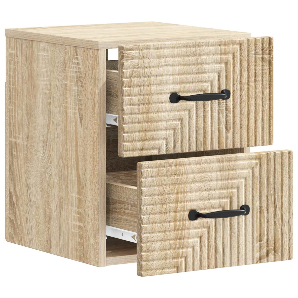 vidaXL Τοίχου Κρεμαστό Κομοδίνο Sonoma Δρυς 34,5 x 33 x 40 εκ