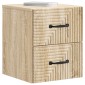 vidaXL Τοίχου Κρεμαστό Κομοδίνο 2 τμχ. Sonoma Δρυς 34,5 x 33 x 40 εκ
