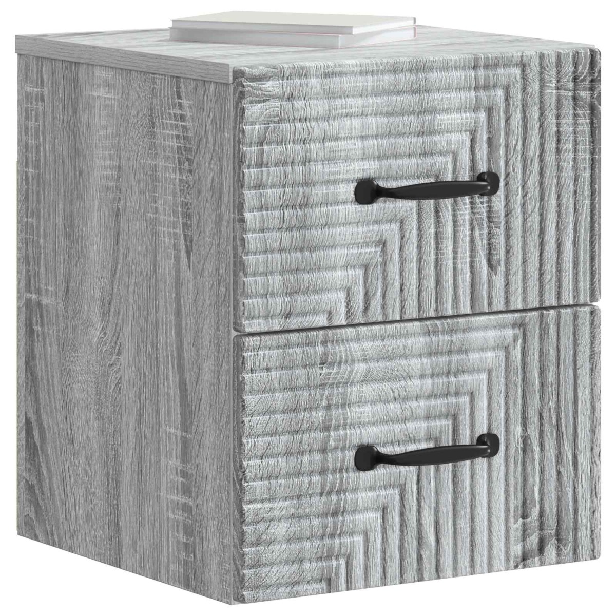 vidaXL Τοίχου Κρεμαστό Κομοδίνο Γκρι Sonoma 34,5 x 33 x 40 εκ
