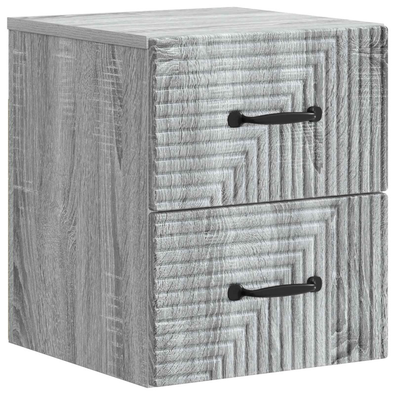 vidaXL Τοίχου Κρεμαστό Κομοδίνο Γκρι Sonoma 34,5 x 33 x 40 εκ