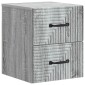 vidaXL Τοίχου Κρεμαστό Κομοδίνο Γκρι Sonoma 34,5 x 33 x 40 εκ