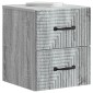 vidaXL Τοίχου Κρεμαστό Κομοδίνο 2 τμχ. Γκρι Sonoma 34,5 x 33 x 40 εκ