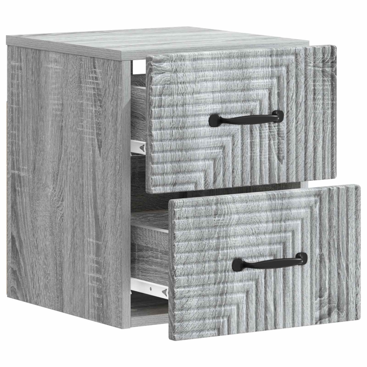vidaXL Τοίχου Κρεμαστό Κομοδίνο 2 τμχ. Γκρι Sonoma 34,5 x 33 x 40 εκ