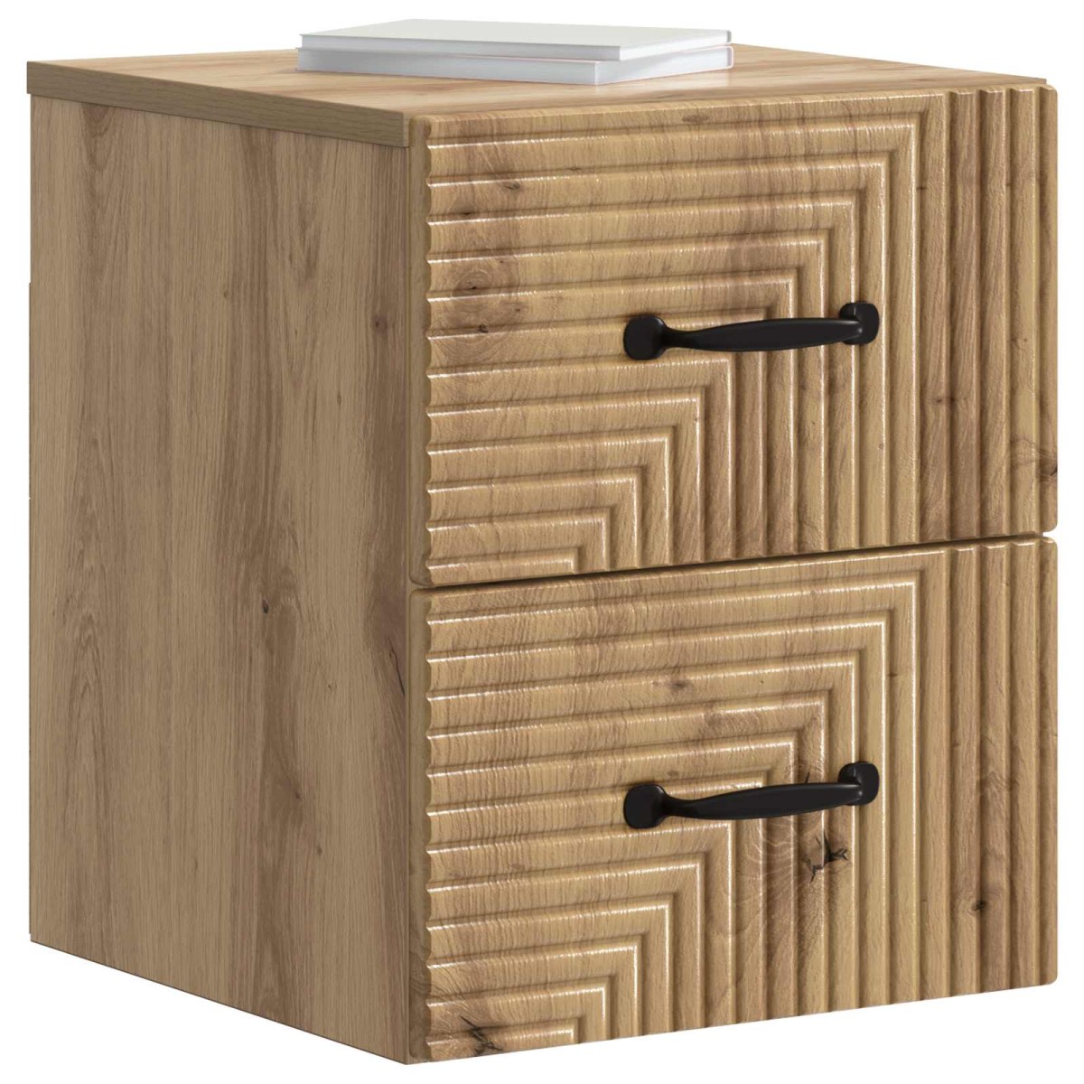 vidaXL Τοίχου Κρεμαστό Κομοδίνο Artisan Δρυς 34,5 x 33 x 40 εκ
