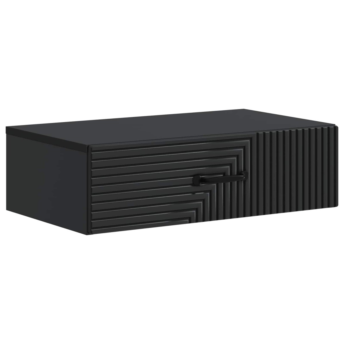 vidaXL Τραπεζάκι Τοίχου Μαύρο 59 x 34,5 x 17 εκ. Επεξεργασμένο Ξύλο