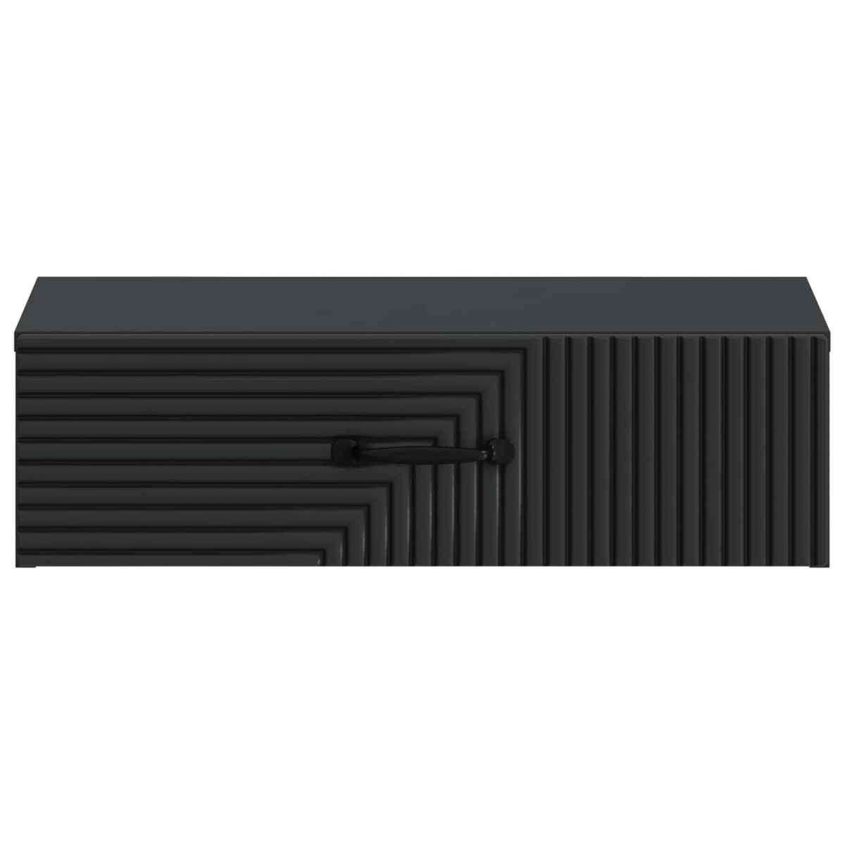 vidaXL Τραπεζάκι Τοίχου Μαύρο 59 x 34,5 x 17 εκ. Επεξεργασμένο Ξύλο