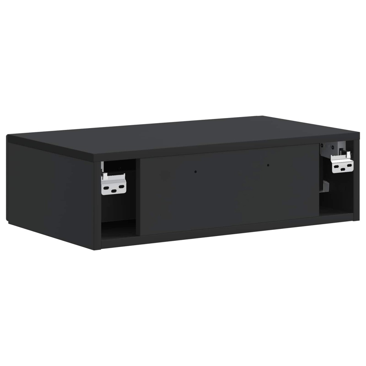 vidaXL Τραπεζάκι Τοίχου Μαύρο 59 x 34,5 x 17 εκ. Επεξεργασμένο Ξύλο