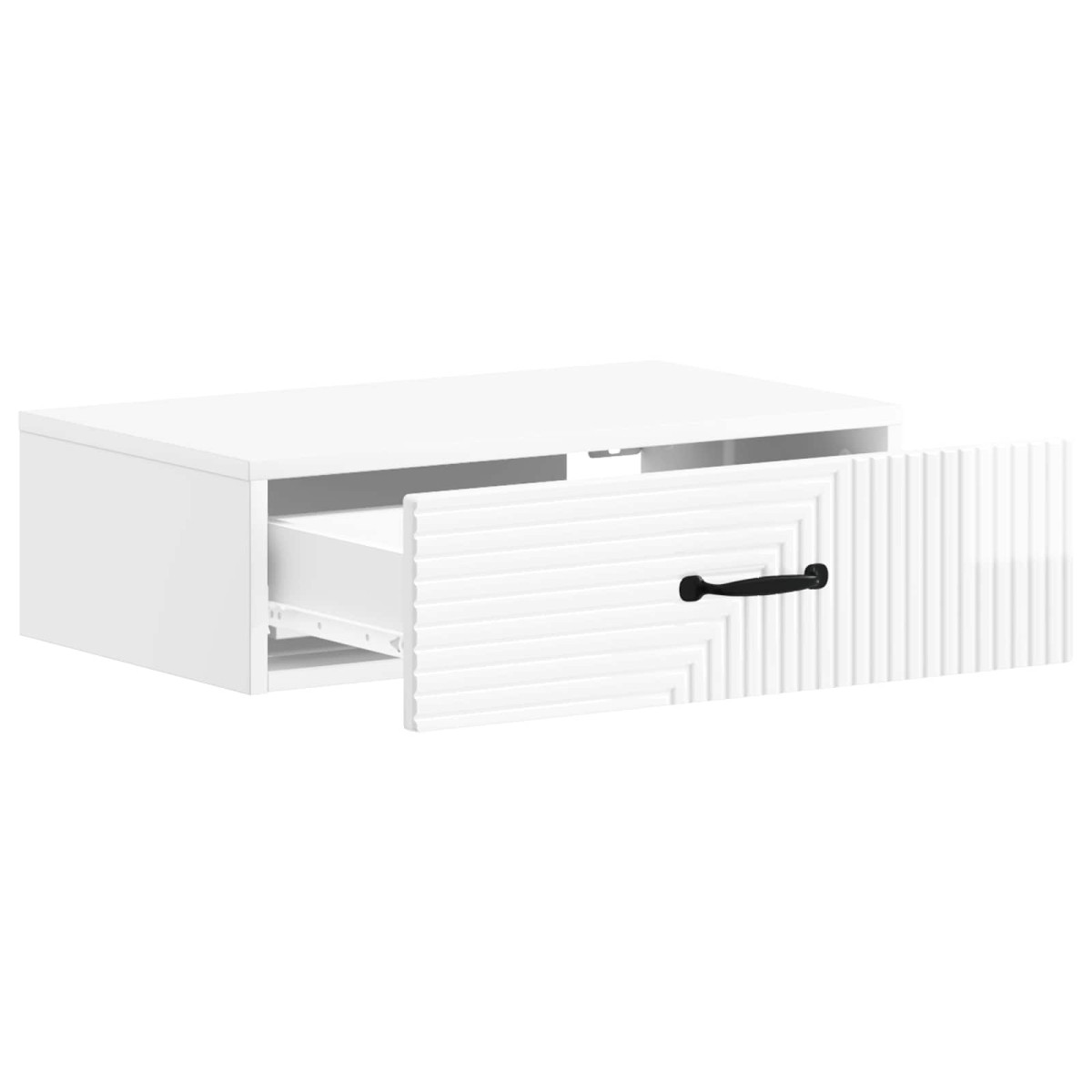 vidaXL Τραπεζάκι Τοίχου Γυαλιστερό Λευκό 59 x 34,5 x 17 εκ.
