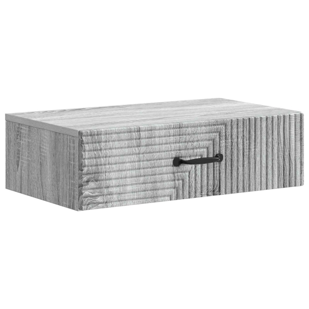 vidaXL Τραπεζάκι Τοίχου Γκρι Sonoma 59 x 34,5 x 17 εκ.
