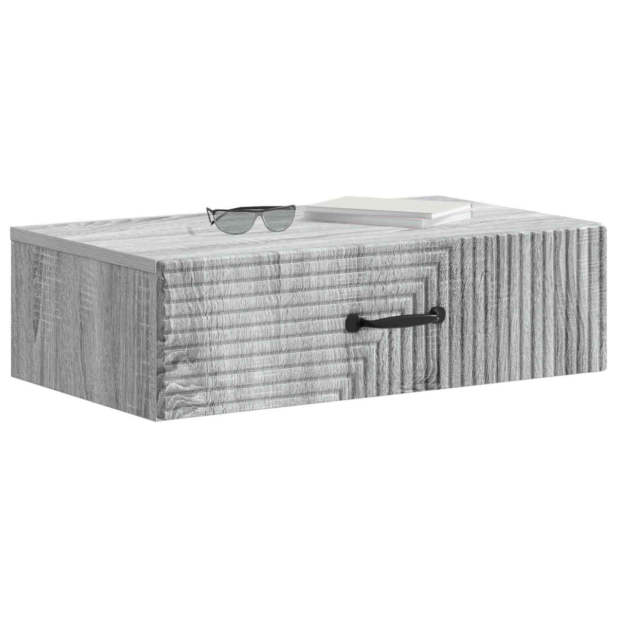 vidaXL Τραπεζάκι Τοίχου Γκρι Sonoma 59 x 34,5 x 17 εκ.