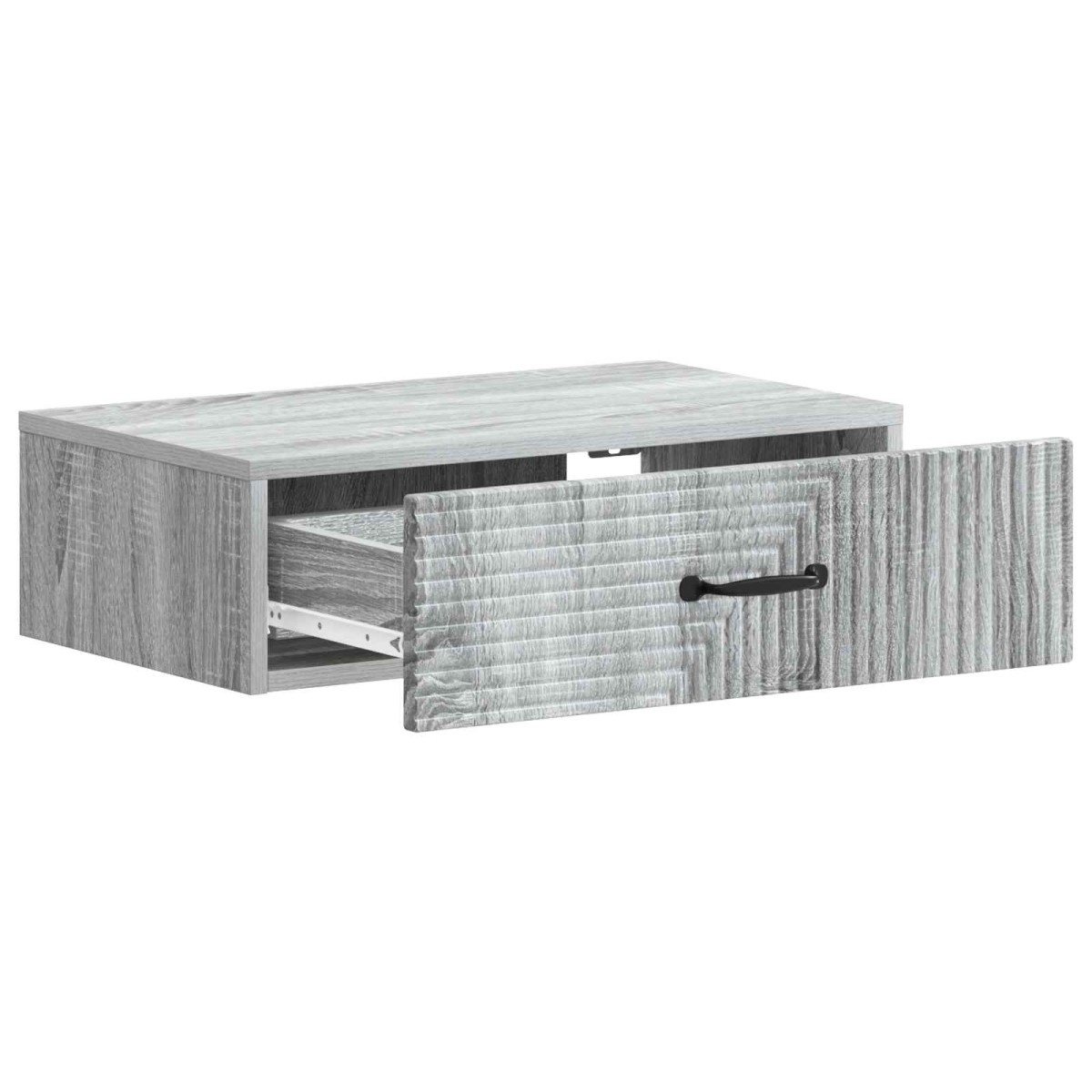 vidaXL Τραπεζάκι Τοίχου Γκρι Sonoma 59 x 34,5 x 17 εκ.