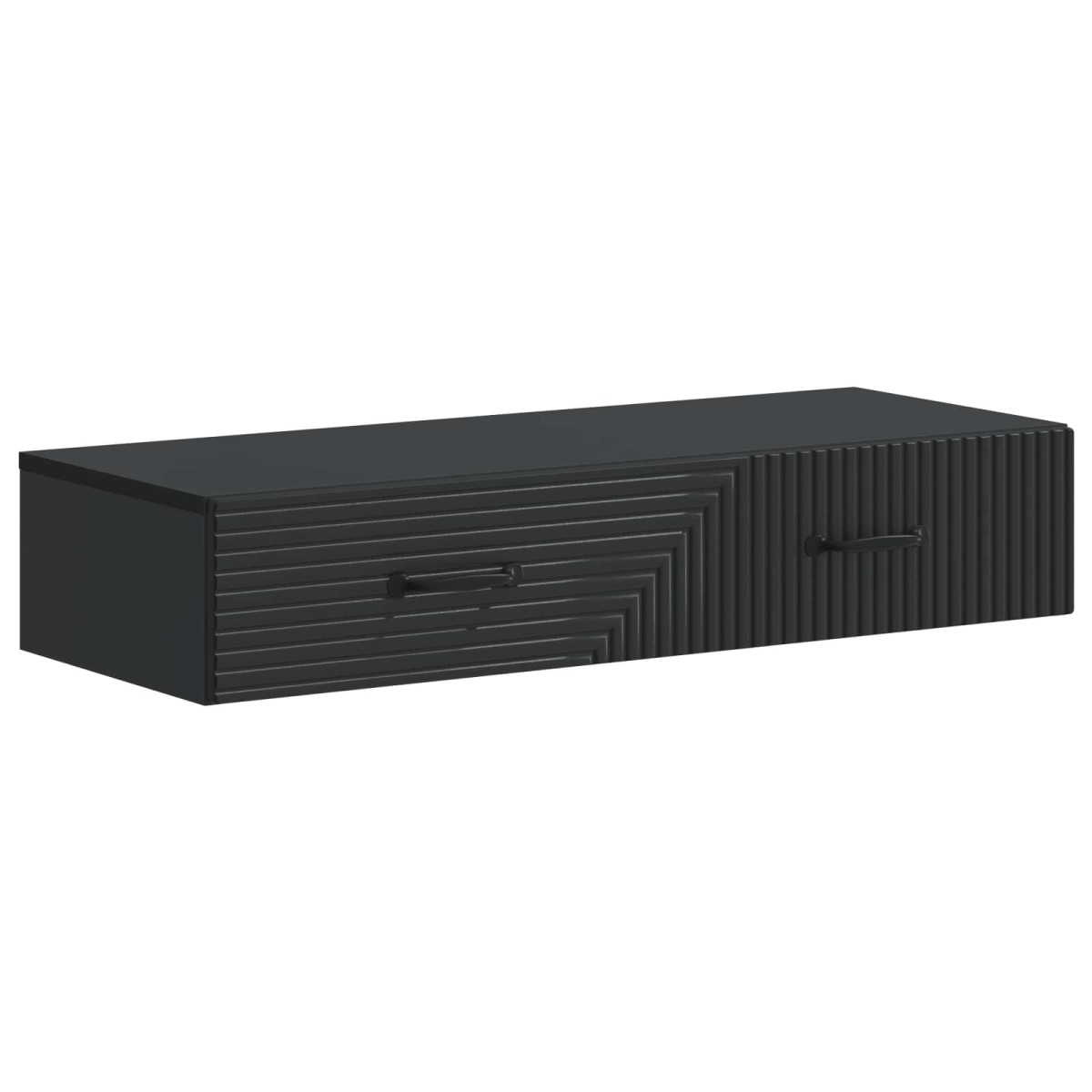 vidaXL Τραπεζάκι Τοίχου Μαύρο 87,5 x 34,5 x 17 εκ. Επεξεργασμένο Ξύλο
