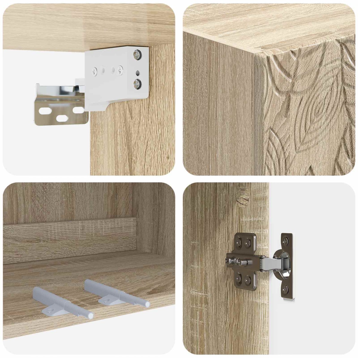 vidaXL Τοίχου Ντουλάπα Sonoma Δρυς 66 x 34,5 x 90 εκ