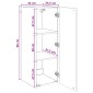 vidaXL Τοίχου Ντουλάπα Sonoma Δρυς 33 x 34,5 x 90 εκ