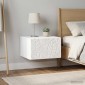 vidaXL Τοίχου Κρεμαστό Κομοδίνο 2 τεμ. Λευκό 49 x 34,5 x 20 εκ.