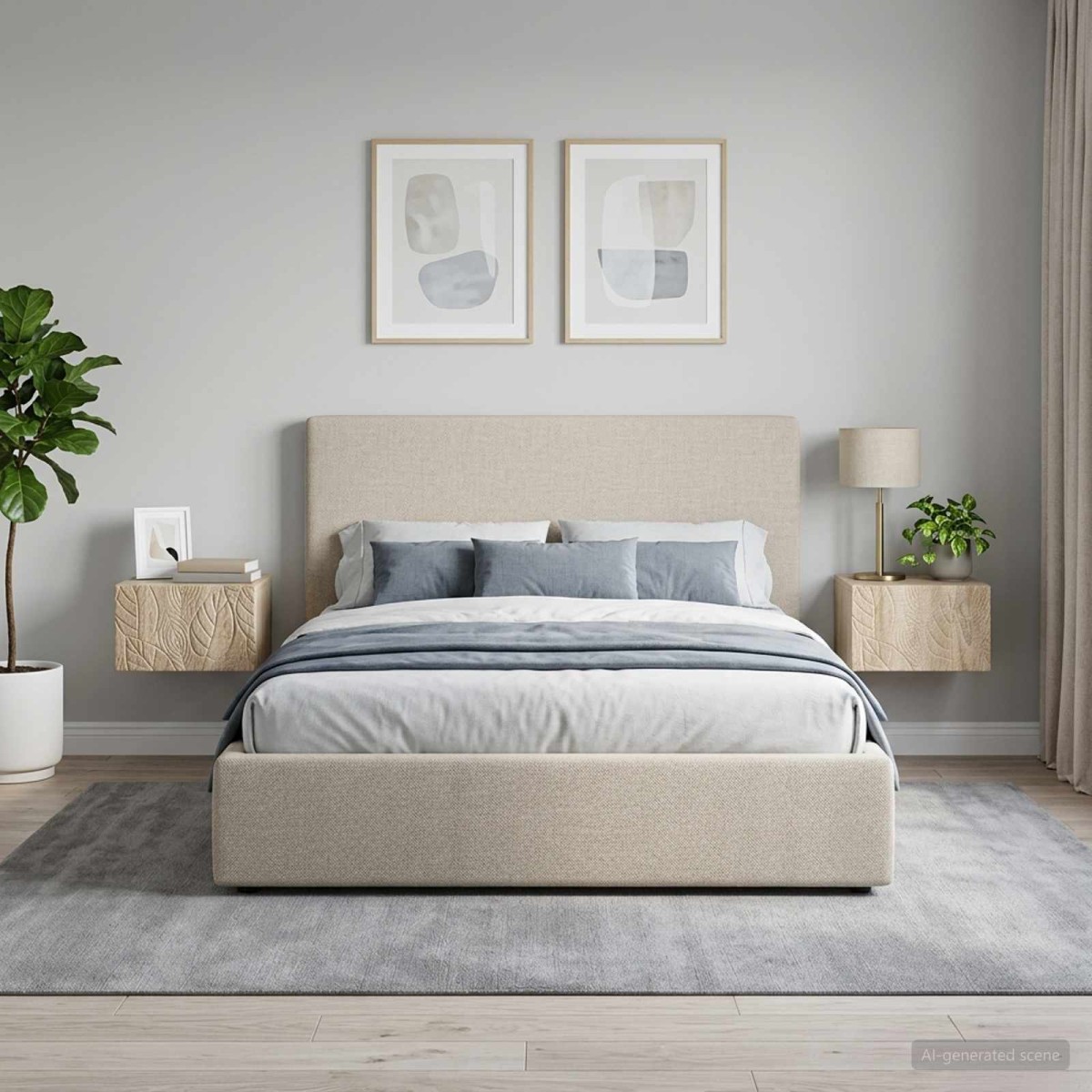vidaXL Τοίχου Κρεμαστό Κομοδίνο 2 τεμ. Sonoma Δρυς 49 x 34,5 x 20 εκ.