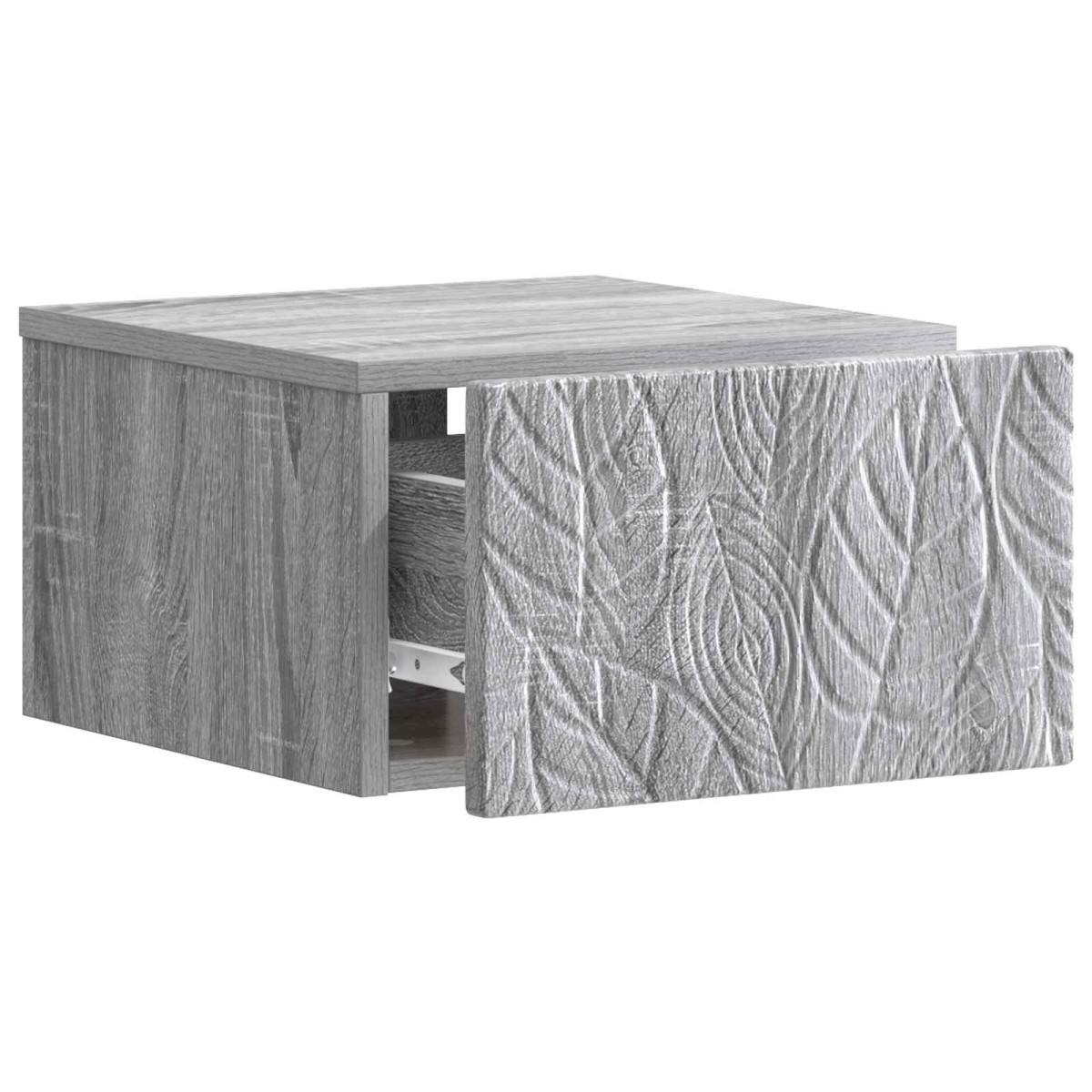 vidaXL Τοίχου Κρεμαστό Κομοδίνο Γκρι Sonoma 49 x 34,5 x 20 εκ.