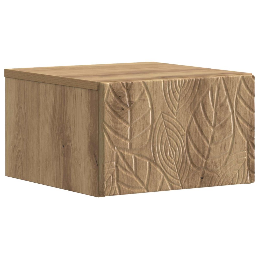 vidaXL Τοίχου Κρεμαστό Κομοδίνο Artisan Δρυς 49 x 34,5 x 20 εκ.
