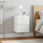 vidaXL Τοίχου Κρεμαστό Κομοδίνο 2 τεμ. Λευκό 34,5 x 33 x 40 εκ