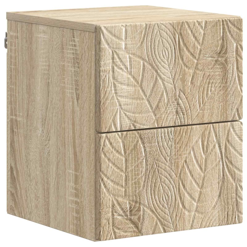 vidaXL Τοίχου Κρεμαστό Κομοδίνο Sonoma Δρυς 34,5 x 33 x 40 εκ
