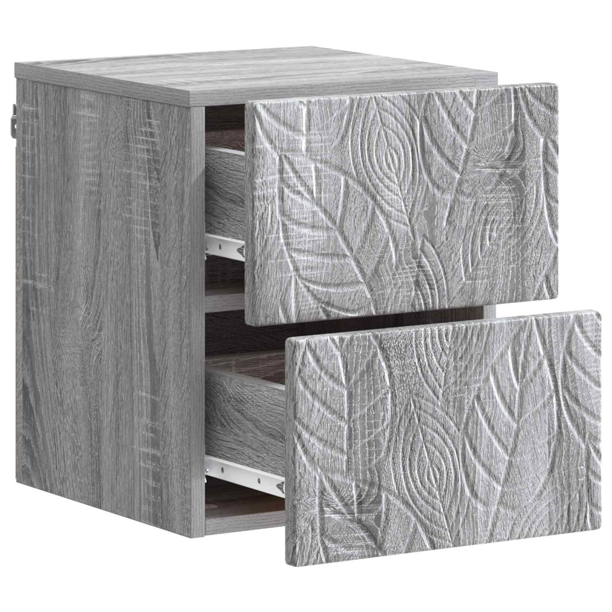 vidaXL Τοίχου Κρεμαστό Κομοδίνο Γκρι Sonoma 34,5 x 33 x 40 εκ