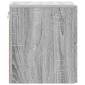 vidaXL Τοίχου Κρεμαστό Κομοδίνο Γκρι Sonoma 34,5 x 33 x 40 εκ