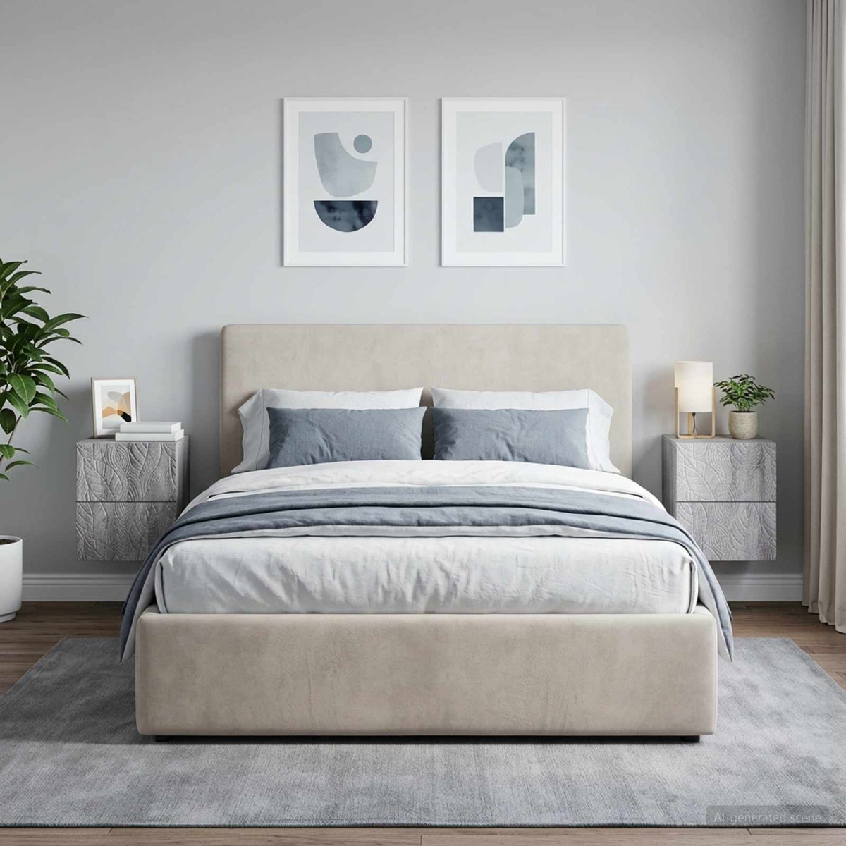 vidaXL Τοίχου Κρεμαστό Κομοδίνο 2 τεμ. Γκρι Sonoma 34,5 x 33 x 40 εκ