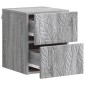 vidaXL Τοίχου Κρεμαστό Κομοδίνο 2 τεμ. Γκρι Sonoma 34,5 x 33 x 40 εκ