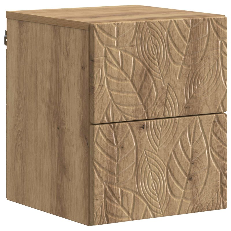 vidaXL Τοίχου Κρεμαστό Κομοδίνο Artisan Δρυς 34,5 x 33 x 40 εκ