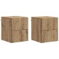 vidaXL Τοίχου Κρεμαστό Κομοδίνο 2 τεμ. Artisan Δρυς 34,5 x 33 x 40 εκ
