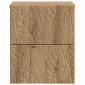 vidaXL Τοίχου Κρεμαστό Κομοδίνο 2 τεμ. Artisan Δρυς 34,5 x 33 x 40 εκ