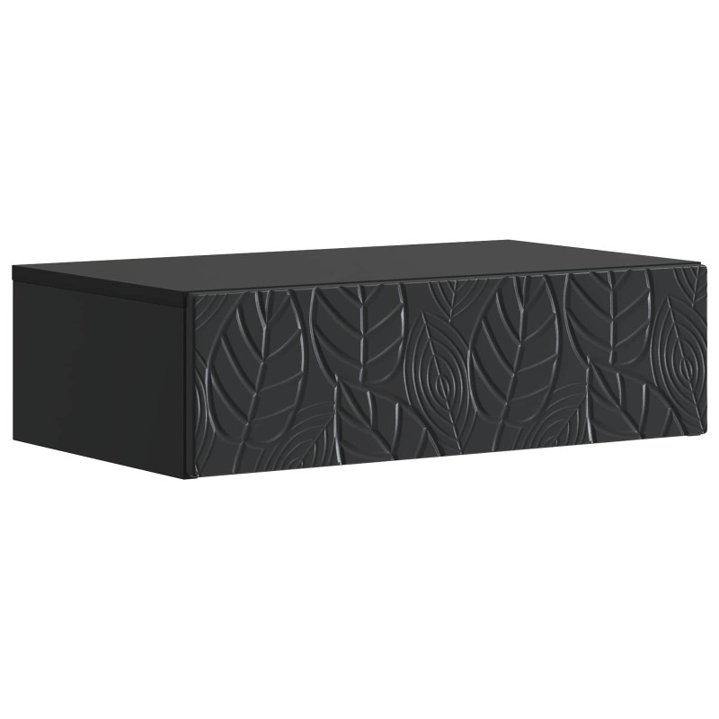 vidaXL Τραπεζάκι Τοίχου Μαύρο 59 x 34,5 x 17 εκ. Επεξεργασμένο Ξύλο